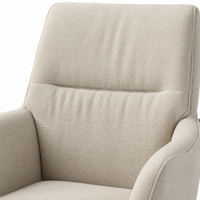 Dining Chair Flavia - Guard 05 Beige Fabric & Espresso Swivel Base - 62 x 69 x 91 cm