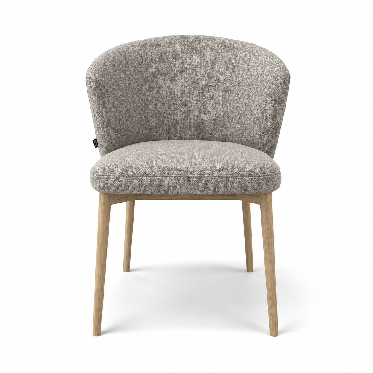 Dining Chair Harmony - Cayenne 15 Fabric & Natural Wood Frame - 60 x 58 x 81 cm