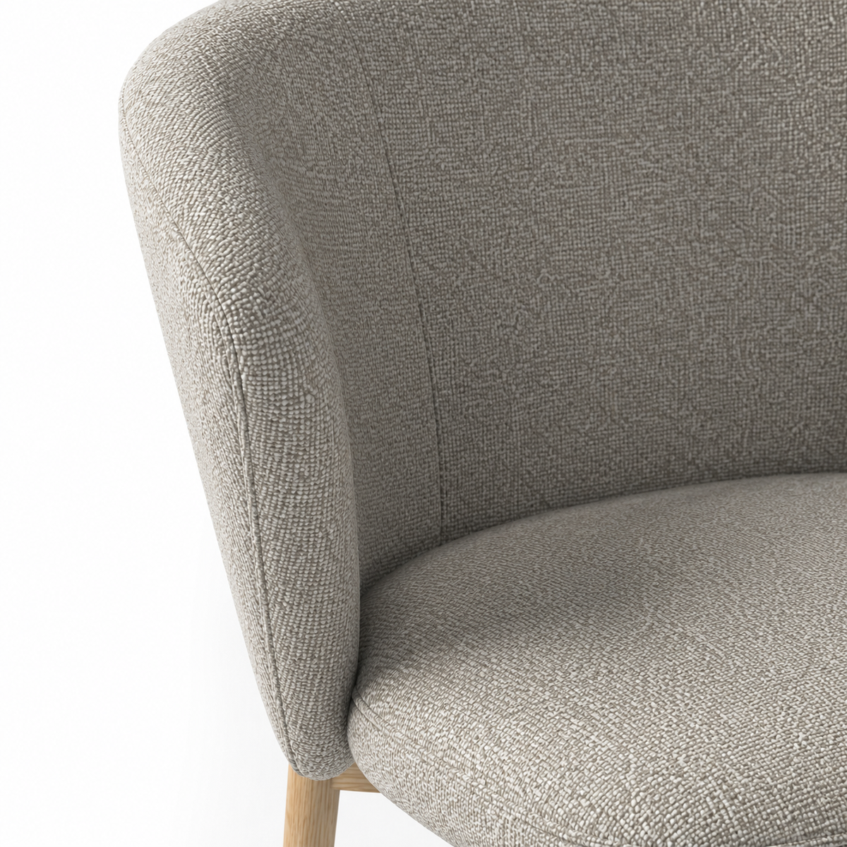 Esszimmerstuhl Harmony - Cayenne 15 Stoff- & Naturholzrahmen - 60 x 58 x 81 cm