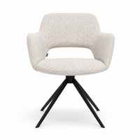 Dining Chair Julien - Oasis 01 Fabric - Black Swivel Base - 59 x 59 x 81 cm