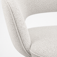 Dining Chair Julien - Sneak 110 Fabric - Black Swivel Base - 59 x 59 x 81 cm
