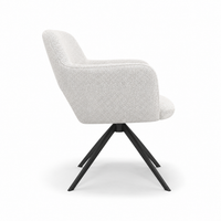 Dining Chair Julien - Sneak 110 Fabric - Black Swivel Base - 59 x 59 x 81 cm