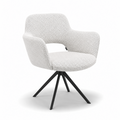 Dining Chair Julien - Sneak 110 Fabric - Black Swivel Base - 59 x 59 x 81 cm
