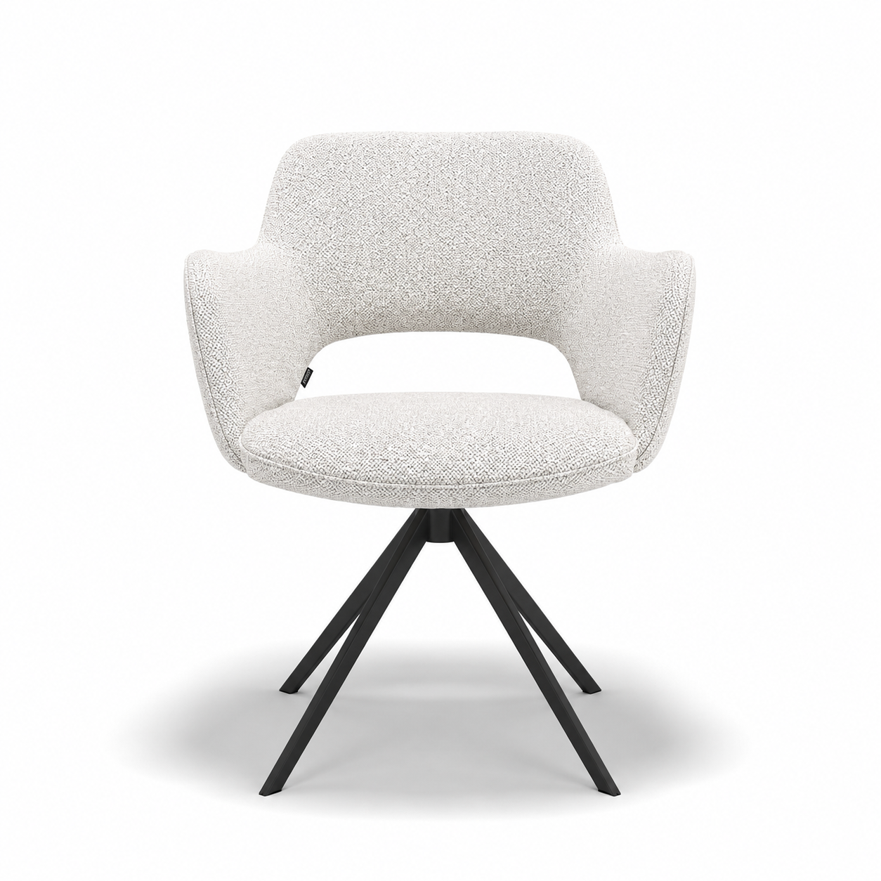 Dining Chair Julien - Sneak 110 Fabric - Black Swivel Base - 59 x 59 x 81 cm
