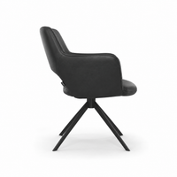 Dining Chair Julien Leather A804 Black with Swivel Base - 59 x 59 x 81 cm