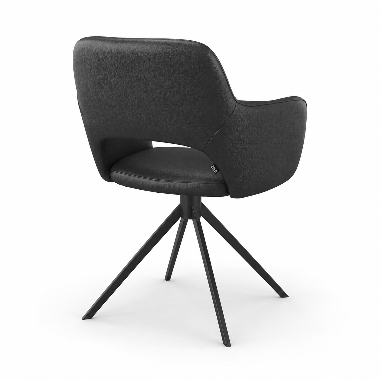 Dining Chair Julien Leather A804 Black with Swivel Base - 59 x 59 x 81 cm