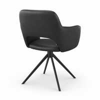 Dining Chair Julien Leather A804 Black with Swivel Base - 59 x 59 x 81 cm