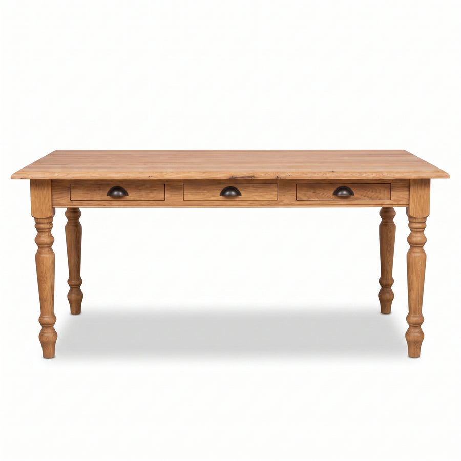 Dining Table Chablis in oak, front view, 160 x 90 x 78 cm