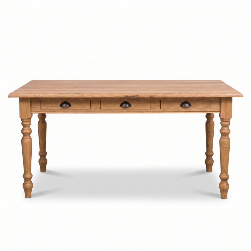 Dining Table Chablis in oak, front view, 180 x 90 x 78 cm