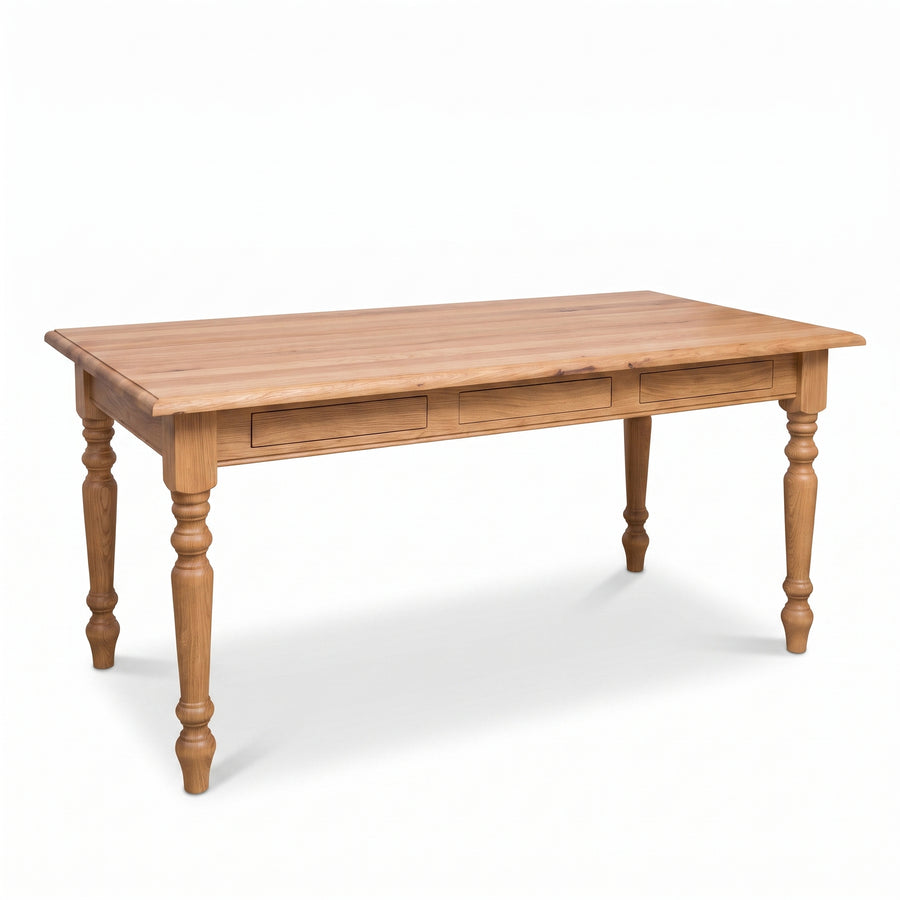 Dining Table Chambolle in oak, three-quarter view from the front left, 210 x 90 x 78 cm