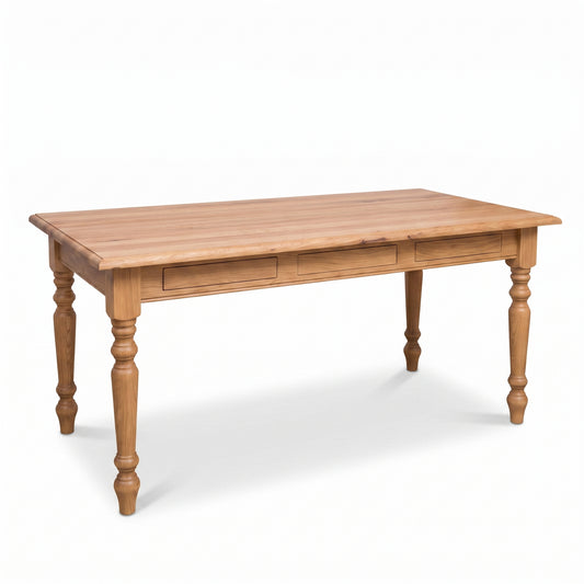 Dining Table Chambolle in oak, three-quarter view from the front left, 210 x 90 x 78 cm