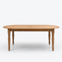 Dining Table Givry in oak, front view, 180 x 120 x 78 cm