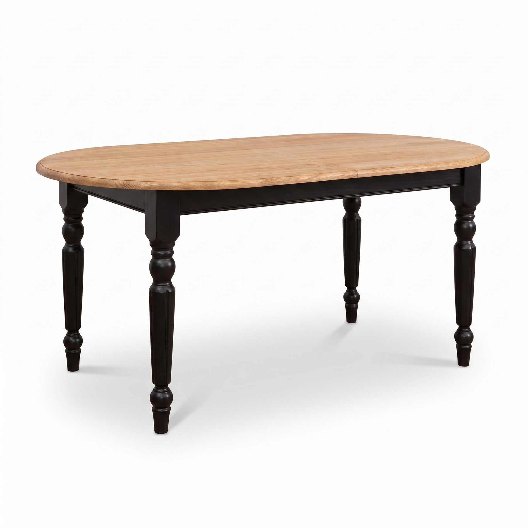 Dining Table Givry in oak, three-quarter view from the front left, 180 x 120 x 78 cm