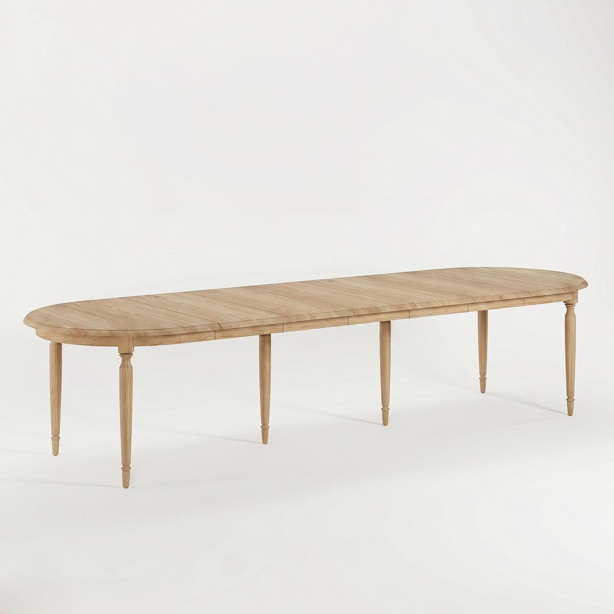 Mesa de Comedor Orlan - Extensible - Roble Macizo - 170-370 x 130 x 77 cm