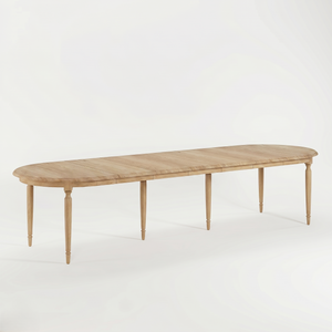 Table de salle à manger Orlan - Extensible - Massif Chêne - 170 to 370 x 130 x 77 cm