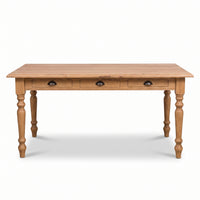 Dining Table Pommard in oak, front view, 180 x 90 x 78 cm