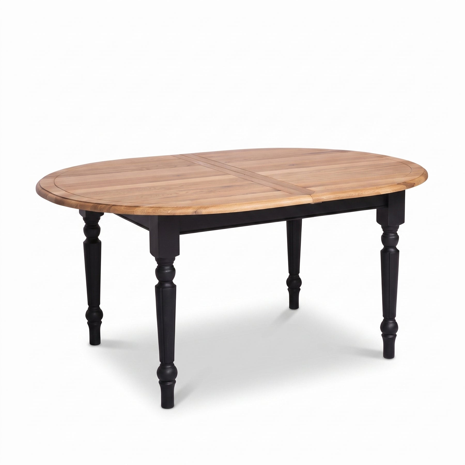 Dining Table Santenay in solid oak, three-quarter view from the front left, 160 x 120 x 78 cm