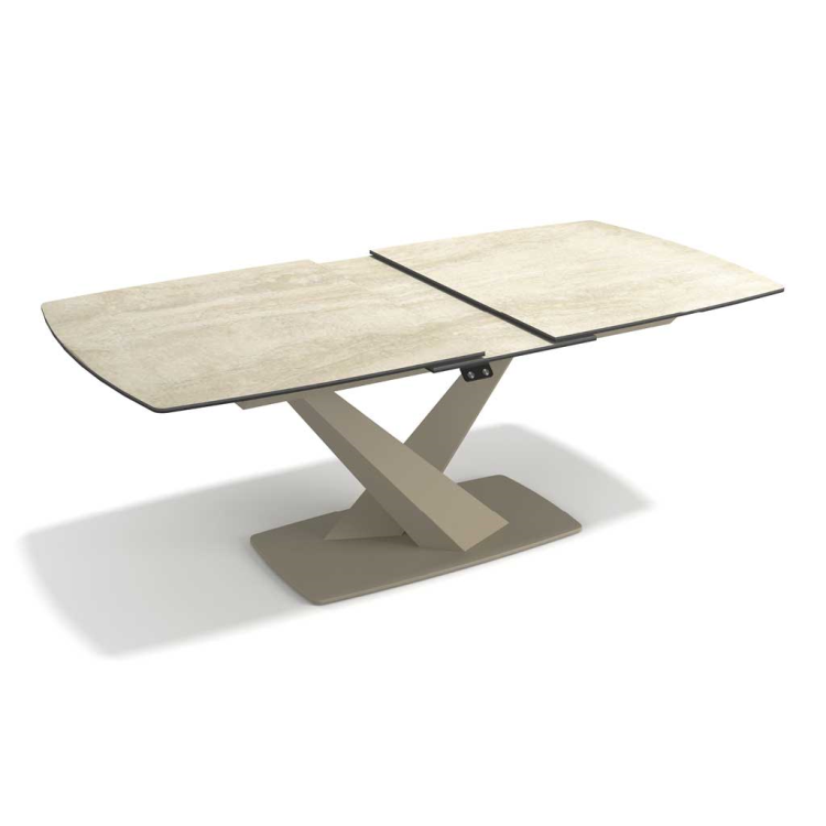 Dining Table Triumph - Ceramic Travertine 180cm | Extendable 230cm - View 2
