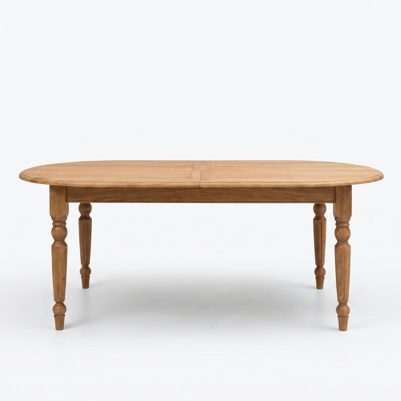 Dining Table Volnay in oak, front view, 180 x 120 x 78 cm