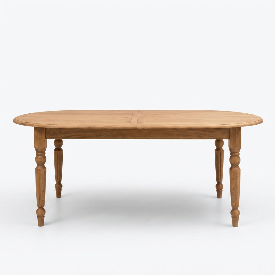 Dining Table Volnay in oak, front view, 180 x 120 x 78 cm