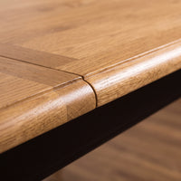 Dining Table Volnay in oak, close-up of the finish and construction, 180 x 120 x 78 cm