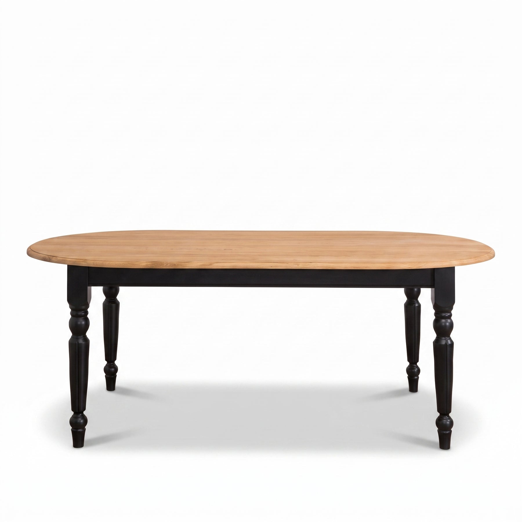 Dining Table Volnay in oak, front view, 210 x 120 x 78 cm