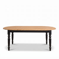 Dining Table Volnay in oak, front view, 210 x 120 x 78 cm
