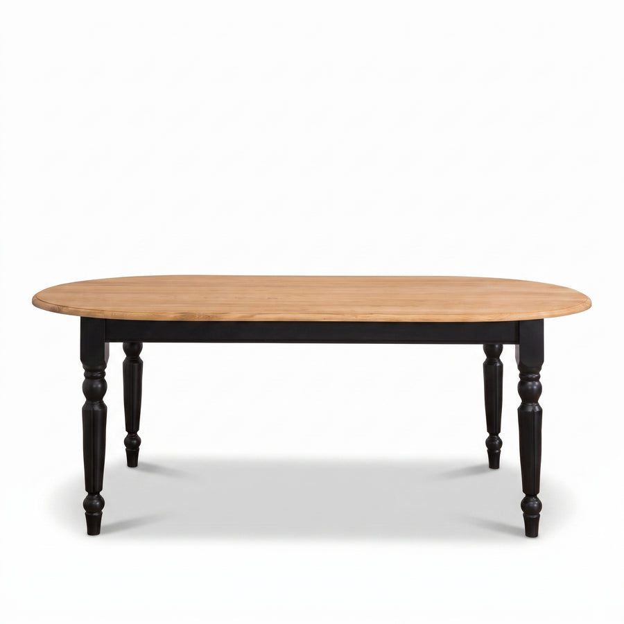 Dining Table Volnay in oak, front view, 210 x 120 x 78 cm