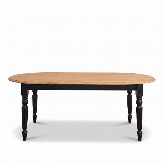 Dining Table Volnay in oak, front view, 210 x 120 x 78 cm
