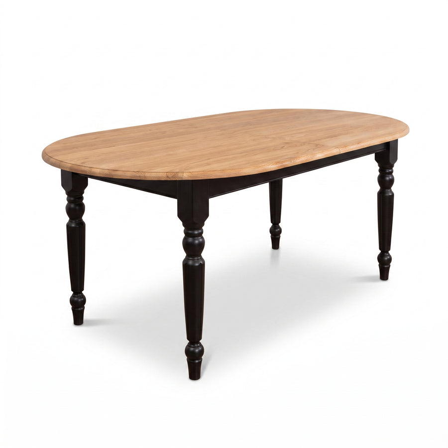 Dining Table Volnay in oak, three-quarter view from the front left, 210 x 120 x 78 cm