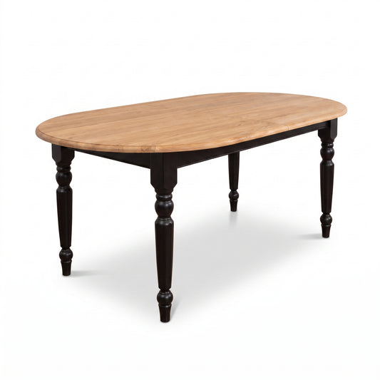 Dining Table Volnay in oak, three-quarter view from the front left, 210 x 120 x 78 cm