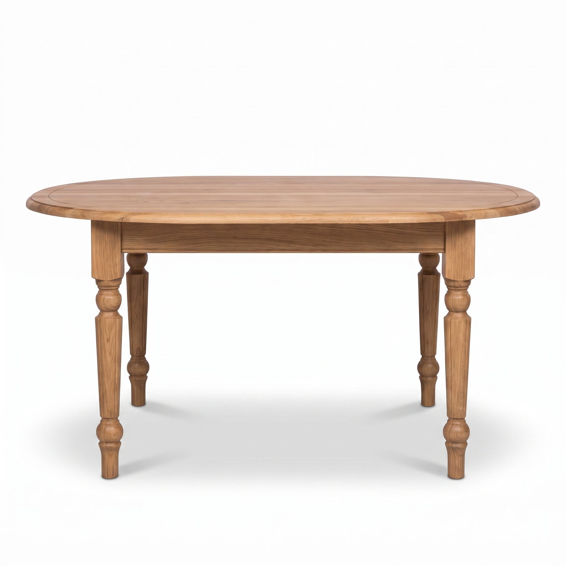 Dining Table Volnay in solid oak, front view, 160 x 120 x 78 cm