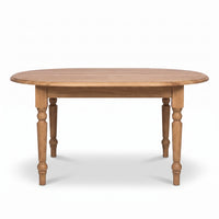 Dining Table Volnay in solid oak, front view, 160 x 120 x 78 cm