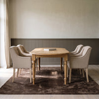 Dining Table Volnay in solid oak, in an interior, 160 x 120 x 78 cm