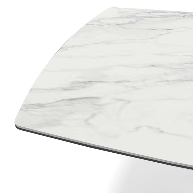 Dining Table Triumph - Ceramic Matt White 180cm | Extendable 230cm - View 2