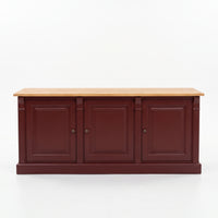 Display Cabinet Colmar in bordeaux, front view, 179 x 51 x 78 cm