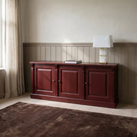 Display Cabinet Colmar in bordeaux, in an interior, 179 x 51 x 78 cm