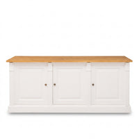 Display Cabinet Colmar in solid oak, front view, 179 x 51 x 78 cm