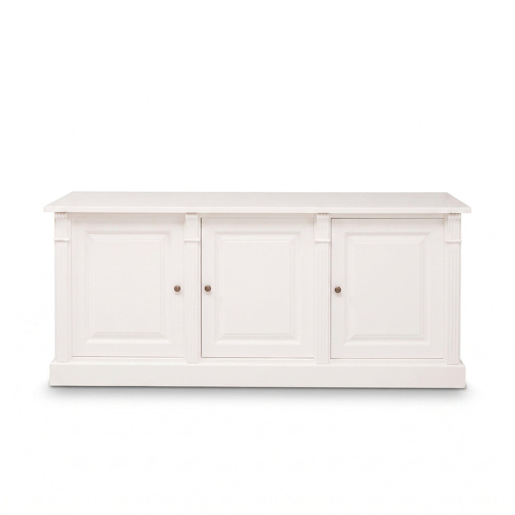 Display Cabinet Colmar in white, front view, 179 x 51 x 78 cm