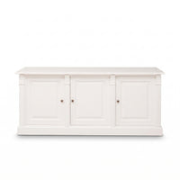 Display Cabinet Colmar in white, front view, 179 x 51 x 78 cm