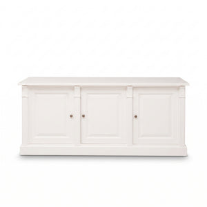 Vitrine - Colmar - Massives Kiefernholz - 179 x 51 x 78 cm - Weiß