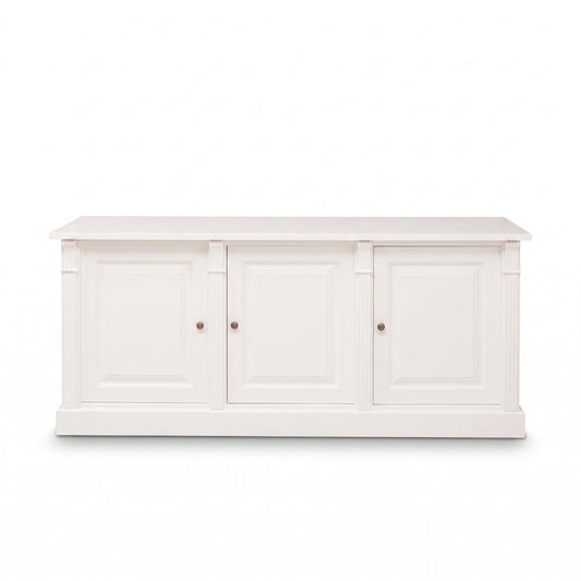 Display Cabinet Colmar in white, front view, 179 x 51 x 78 cm