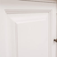 Display Cabinet Colmar in white, close-up of the finish and construction, 179 x 51 x 78 cm