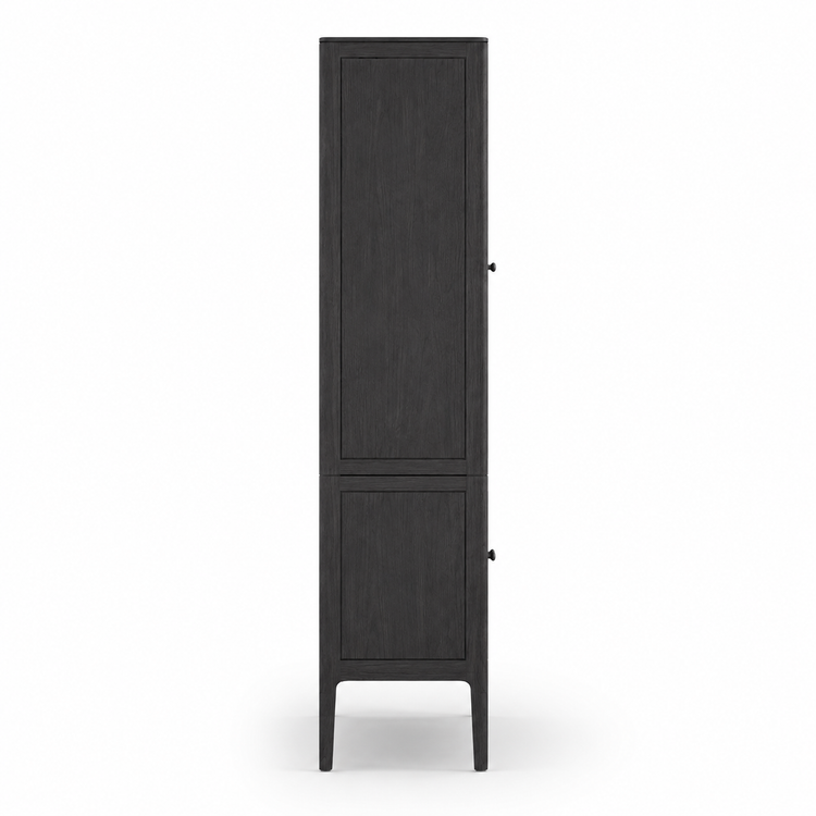 Vitrine Fiera - Noir Brushed Chêne - 161 × 45 × 207 cm