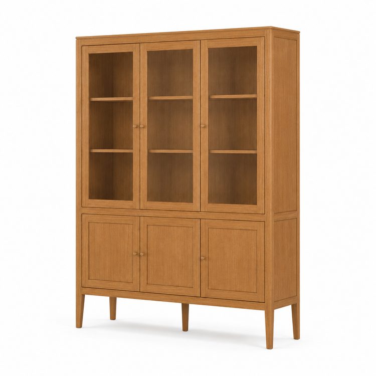 Vitrina Fiera - Roble Canela - 161 x 45 x 207 cm