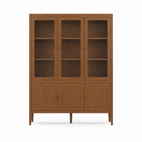 Vitrine Fiera - Light Noyer Chêne - 161 × 45 × 207 cm
