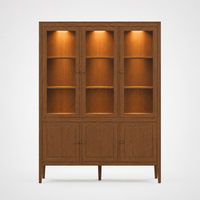 Vitrine Fiera - Light Noyer Chêne - 161 × 45 × 207 cm