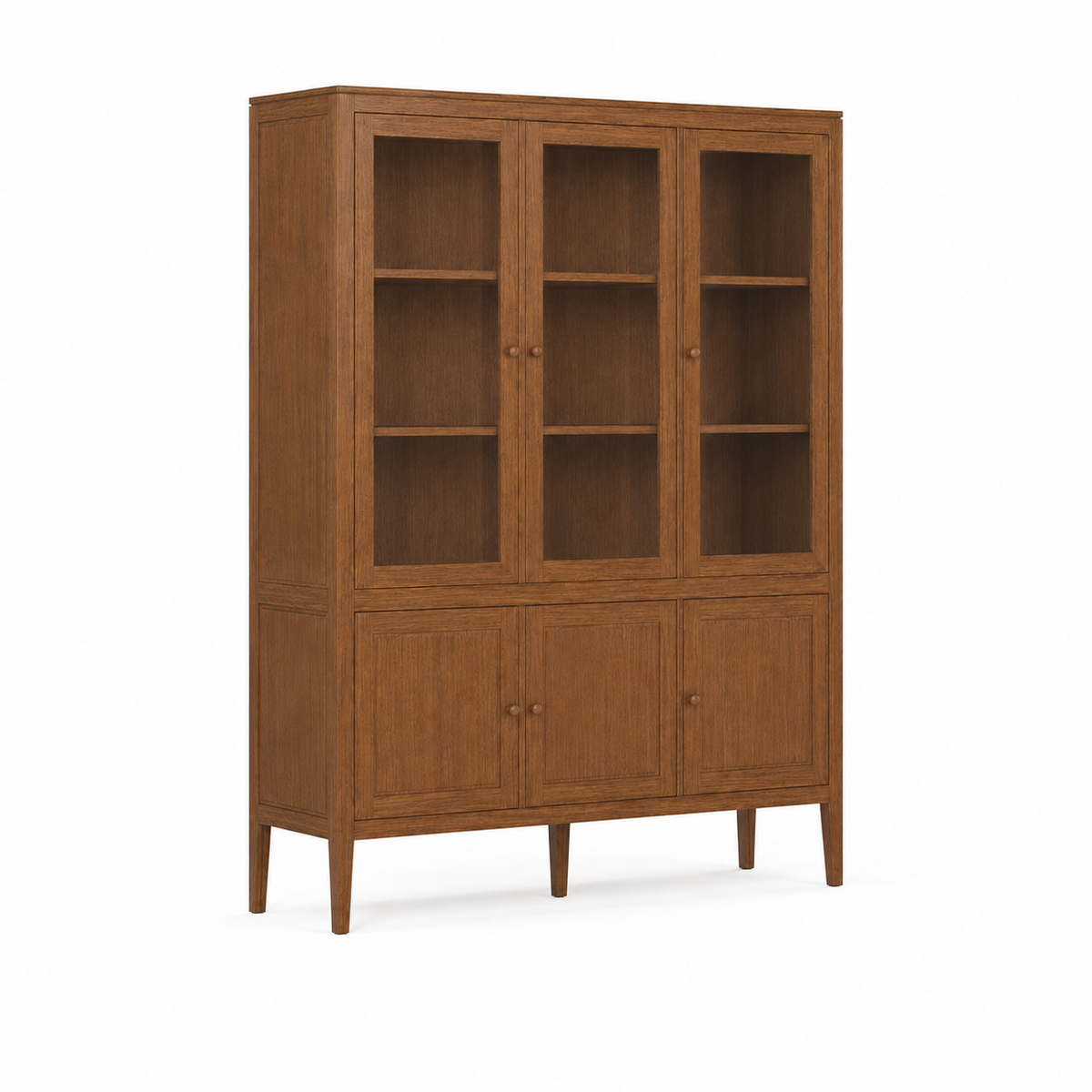 Vitrina Fiera - Roble Nogal Claro - 161 x 45 x 207 cm