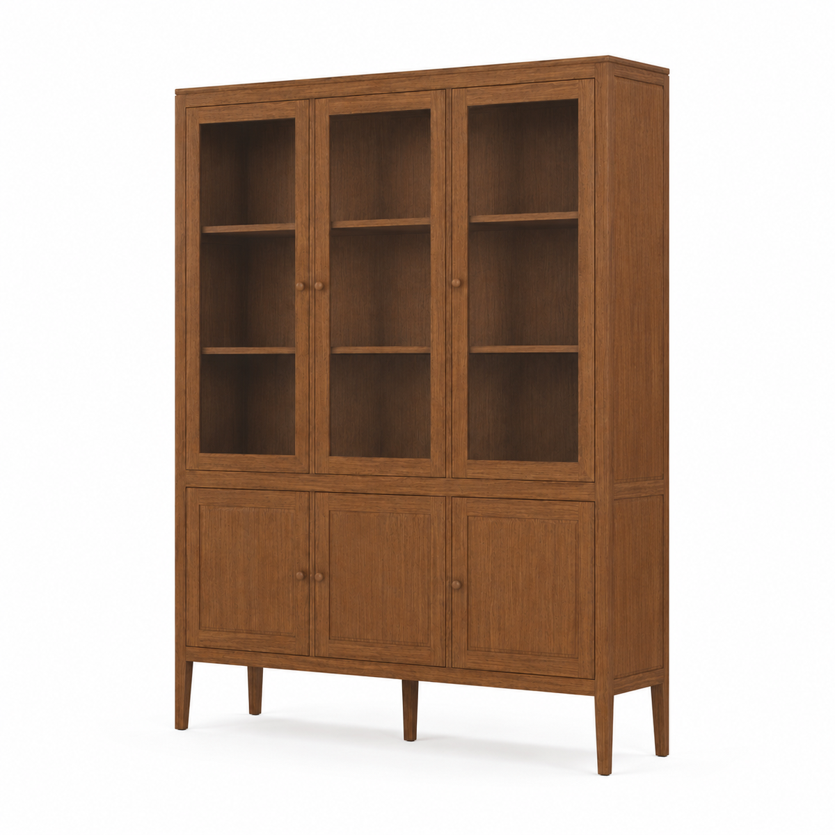 Vitrina Fiera - Roble Nogal Claro - 161 x 45 x 207 cm