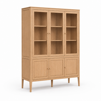 Vitrine Fiera - Chêne naturel - 161 × 45 × 207 cm